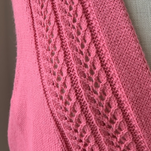 Vintage look sz M pink sweater vest EUC grandmacore - Picture 2 of 4
